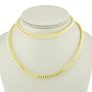 4mm Franco 27" Chain Necklace in 10K Yellow Gold - 28.7 Grams
