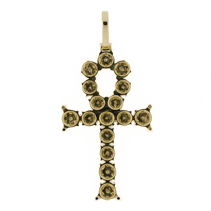 3.00ctw Diamond Accented Ankh Cross Pendant in 14K Yellow Gold