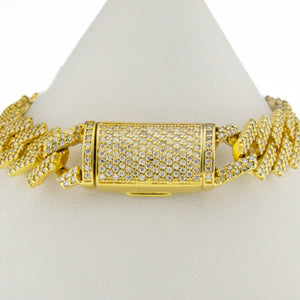 4.00ctw Multi Diamond 7" Curb Bracelet in 14K Yellow Gold