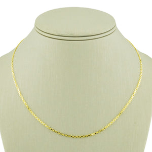 2mm Wide Bismarck Link 16" Chain in 14K Yellow Gold - 3 Grams