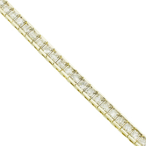 4.00ctw Round Brilliant Diamond 7.25" Tennis Bracelet in 14K Yellow Gold - 15.4 Grams