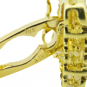 Vintage Diamond Cufflinks in 18K Yellow Gold - 11 Grams