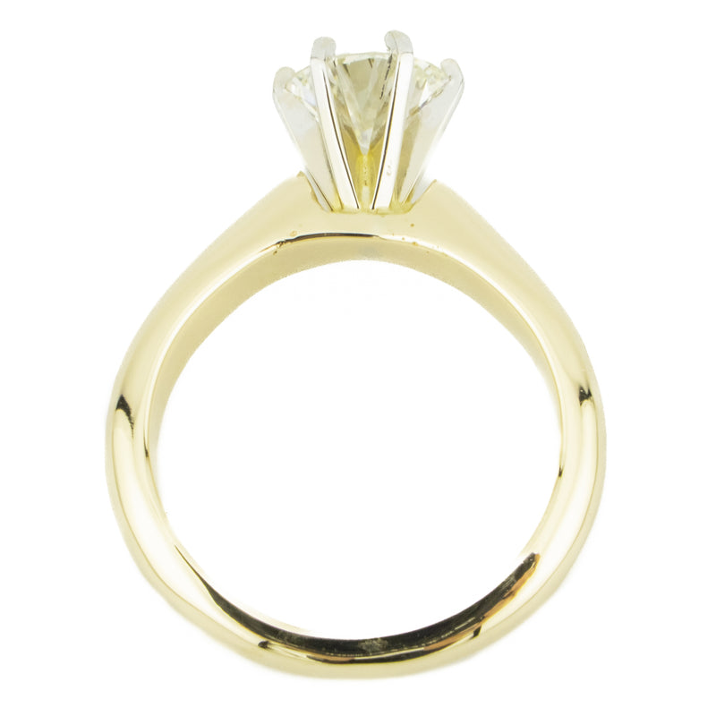 1.25ct European Diamond Solitaire Engagement Ring in 14K Yellow Gold - Size 5.5