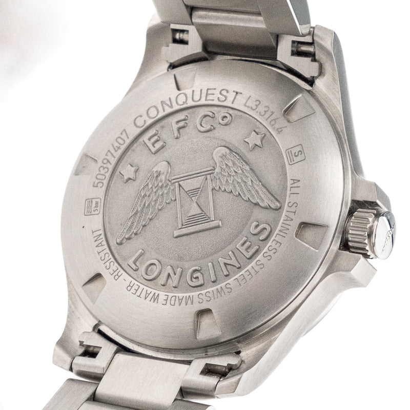 Longines Conquest V.H.P. 36mm Ladies Watch in Stainles Steel with 0.041ctw Diamond