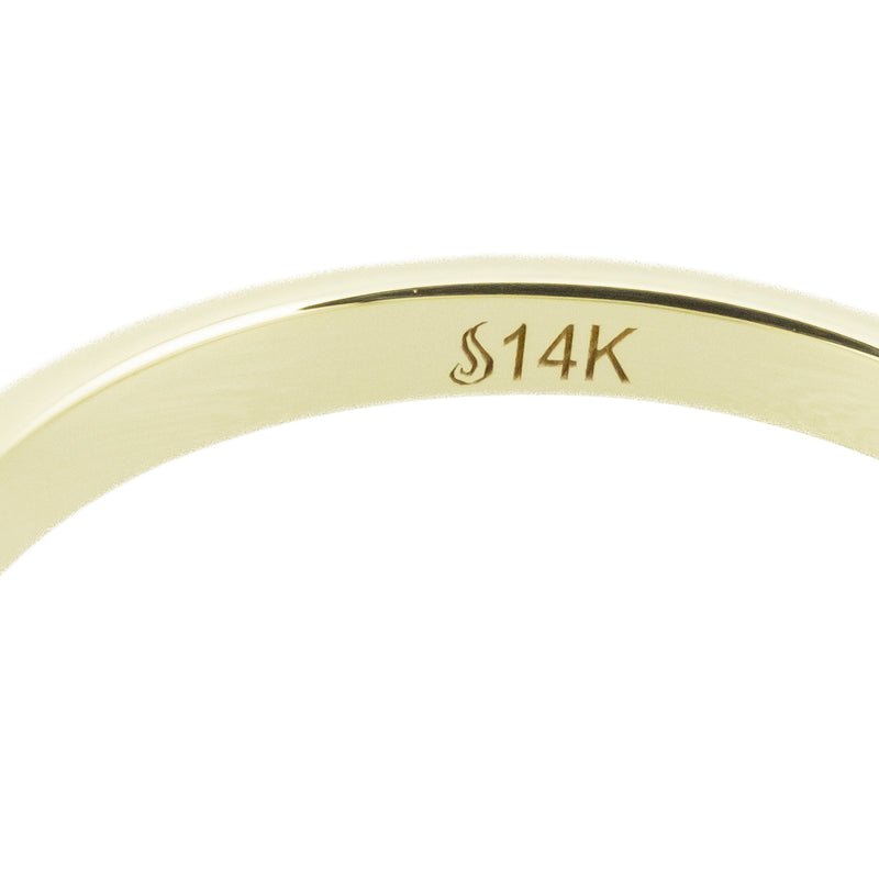 0.72ct Marquise G/SI2 Diamond Solitaire Engagement Ring in 14K Yellow Gold - Size 6.75