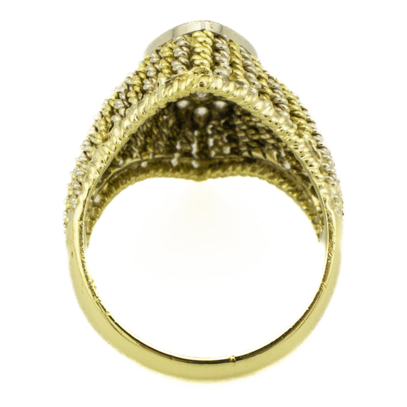 0.66ctw Diamond Fashion Ring in 18K Two-Tone Gold - Size 7