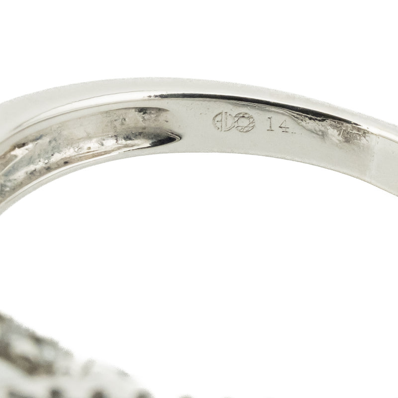 1.00ctw Round Brilliant Diamond Cluster Ring in 14K White Gold - Size 8