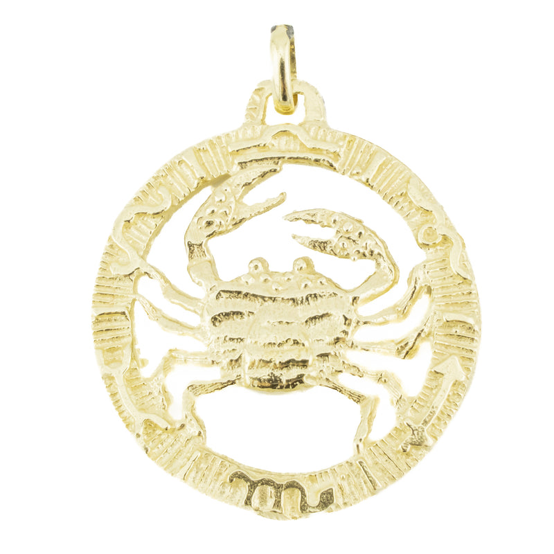 Cancer Zodiac Gold Pendant in 14K Yellow Gold - 5 Grams