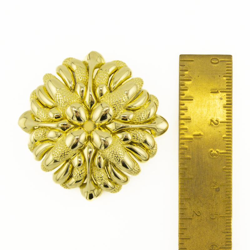 Cartier Chrysanthemum Brooch 18K Yellow Gold - 37 Grams