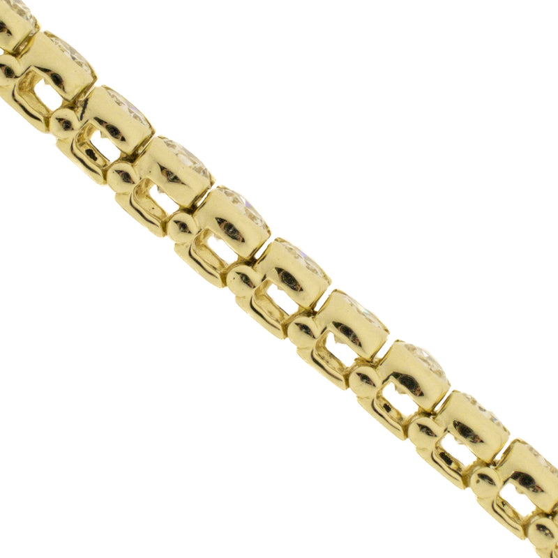 10.50ctw Round Brilliant Diamond 6.75" Tennis Bracelet in 14K Yellow Gold