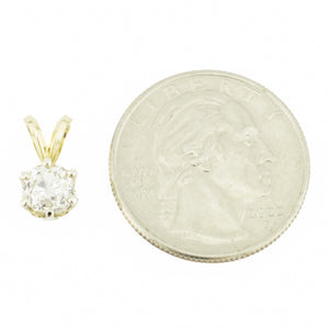 1.00ctw Old Mine Diamond Solitaire Pendant in 14K Yellow Gold - Chain Not Included