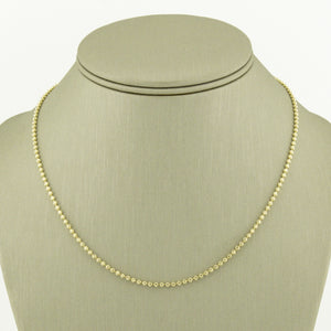 16" Bead Chain in 14K Yellow Gold - 5.1 grams