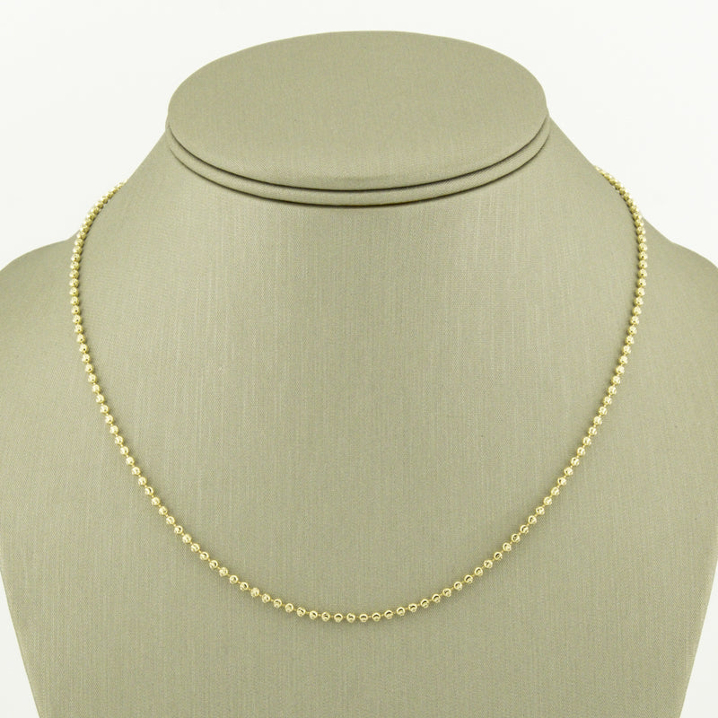 16" Bead Chain in 14K Yellow Gold - 5.1 grams