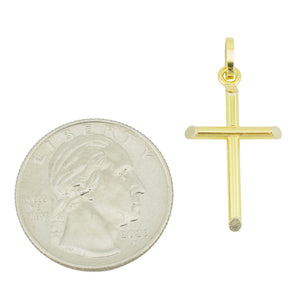 Gold Cross Pendant in 18K Yellow Gold - 1.4 Grams