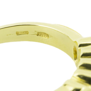 0.34ctw Oval Emerald Accented Gemstone Ring in 18K Yellow Gold - Size 6.25