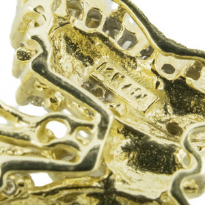 0.45ctw Diamond Accented Butterfly Pendant in 14K Yellow Gold - Chain Not Included