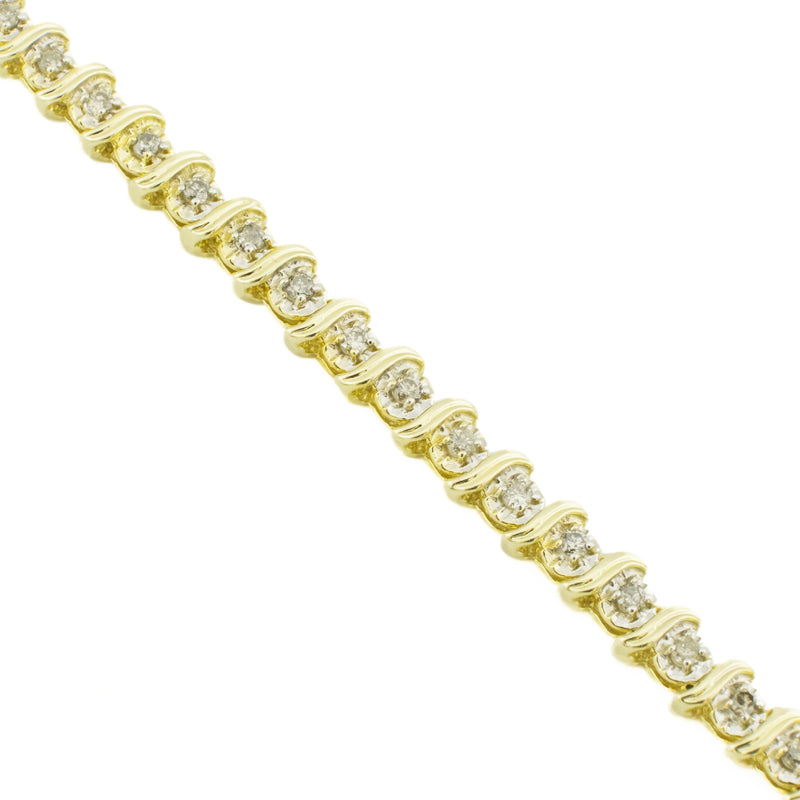 1.00ctw Round Diamond 7" Tennis Bracelet in 14K Yellow Gold