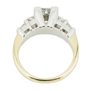 1.00ctw Diamond Cluster Lady's Ring in 14K Two-Tone Gold - Size 5.75