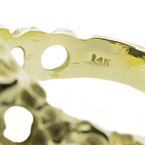 Men's Custom Fire Agate Solitaire Gemstone Ring in 14K Yellow Gold - Size 9.75