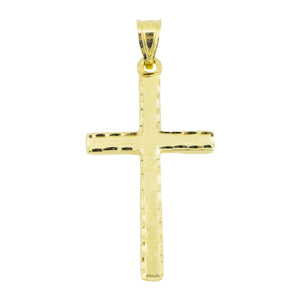 Gold Cross Pendant in 14K Yellow Gold - 3.2 Grams