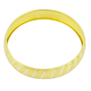 14mm Gold Fashion Bangle 8" Bracelet in 14K Yellow Gold - 8.7 Grams