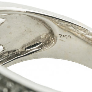 1.27ctw Round Brilliant Diamond Cluster Fashion Ring in 18K White Gold - Size 8