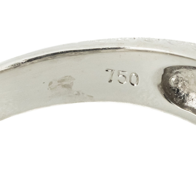 GIA 1.09ct SI1/M Round Diamond & Accented Engagement Ring in 18K White Gold - Size 6.5