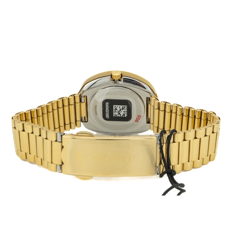 Rado The Original Quartz Black Dial Ladies Watch R12306313 - Yellow Gold Tone