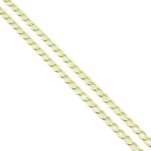 6mm Wide Curb Link 22" Chain in 14K Yellow Gold - 28.9grams