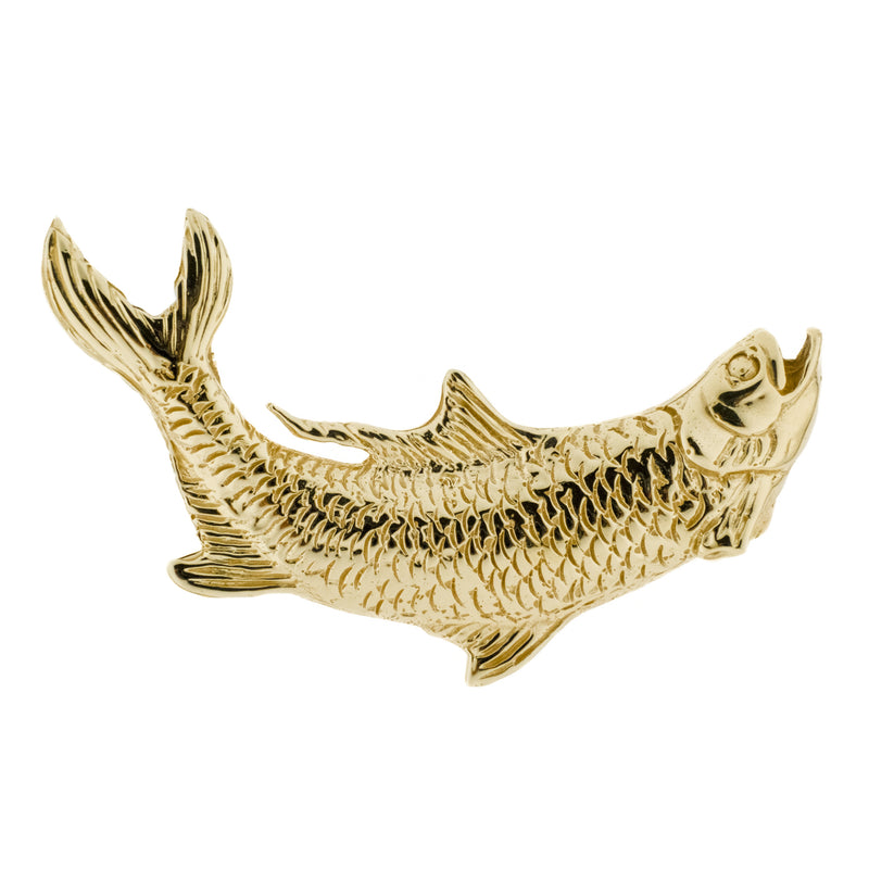 Tarpon Fish Pendant in 14K Yellow Gold 6.2 Grams