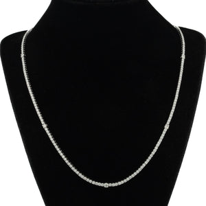 4.00ctw Diamond Tennis 20" Necklace in 14K White Gold - 21 Grams