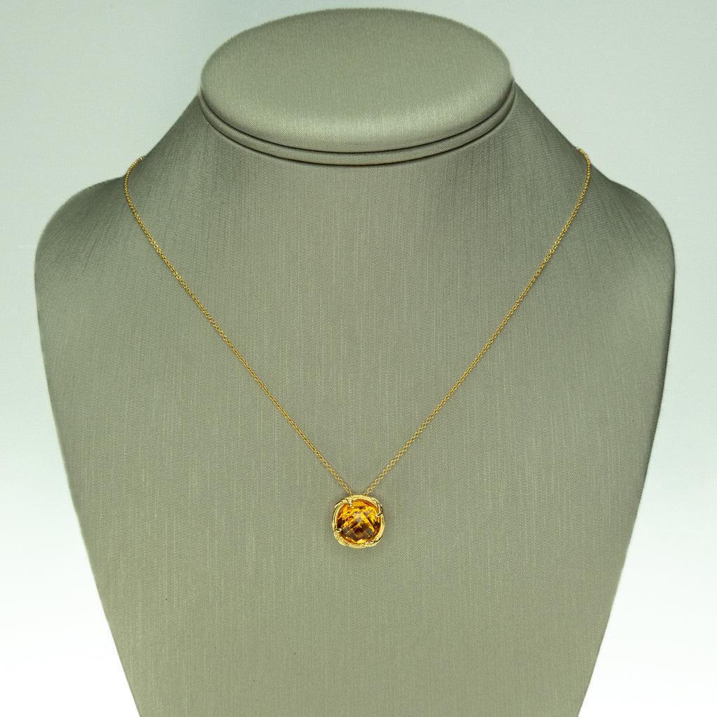 10.20ctw Peter Thomas Roth Citrine Gemstone Pendant and 18" Chain in 18K Yellow Gold