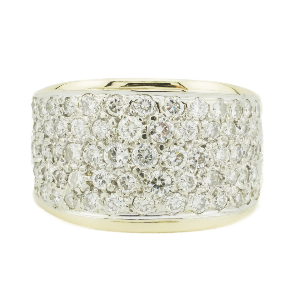 2.00ctw Round Diamond Pave Ring in 14K Yellow Gold - Size 9.5