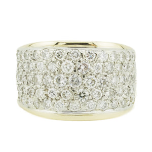 2.00ctw Round Diamond Pave Ring in 14K Yellow Gold - Size 9.5