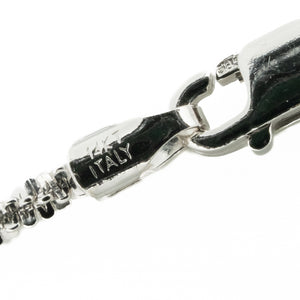 2mm Wide Fancy Sparkling Rope 16" Chain in 14K White Gold - 4.2grams