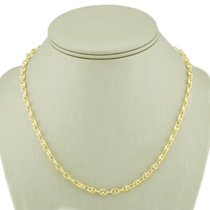 4mm Wide Gucci Link 16" Chain in 14K Yellow Gold - 12.3 Grams
