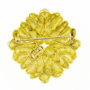 Cartier Chrysanthemum Brooch 18K Yellow Gold - 37 Grams