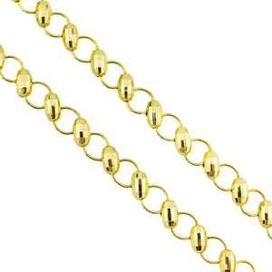 4.5mm Wide Fashion Chain Necklace 17" in 18K Yellow Gold - 10.5g