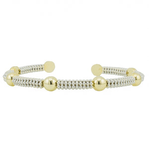 6mm Fashion Cuff Bracelet in 14K Two-Tone Gold - 11.8 Grams