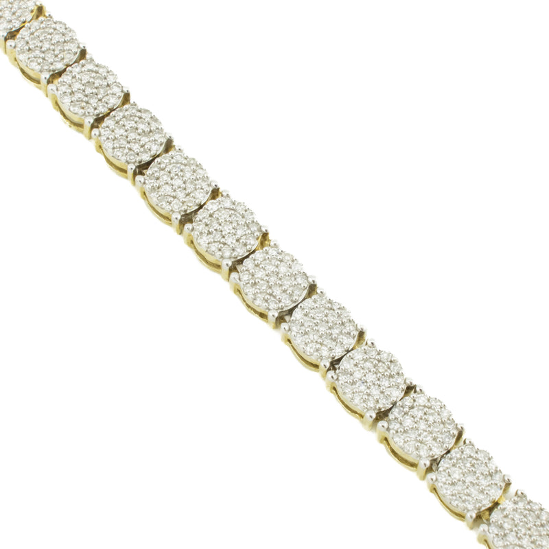 5.85ctw Diamond Tennis 19" Necklace in 10K Yellow Gold - 25.3 Grams