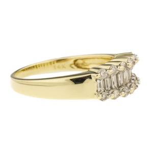 1.22ctw Multi Diamond Wedding Band Ring in 14K Yellow Gold Size 7.5