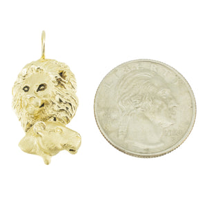 1982 Gayle Bright Lions Pendant in 14K Yellow Gold - 4.4 Grams