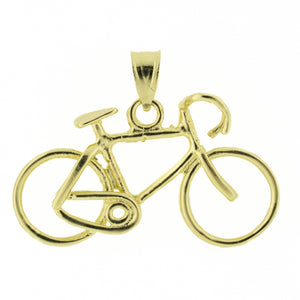 Gold Bicycle Pendant in 14K Yellow Gold - 2.8 grams