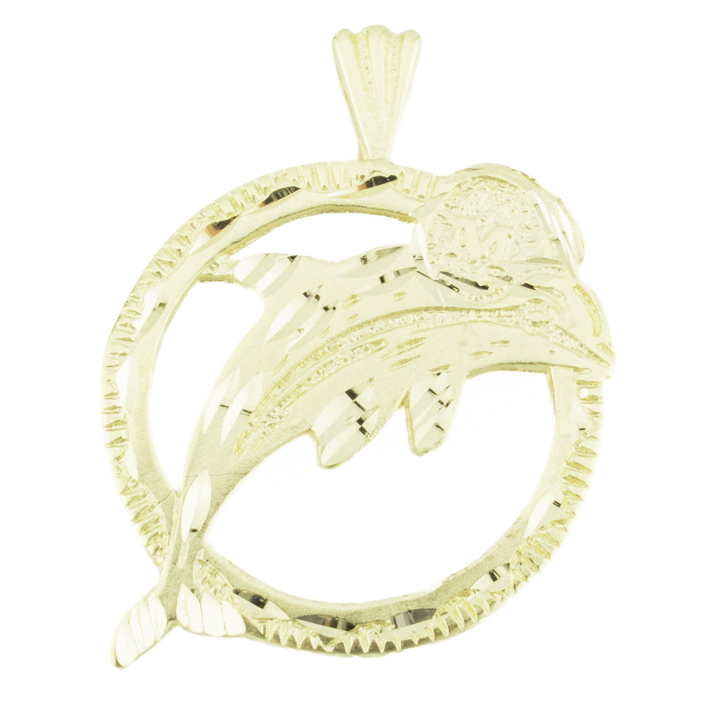 Miami Dolphins Pendant Charm in 14K Yellow Gold - 1.9 grams