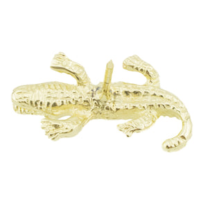 Gold Gator Brooch Pin in 14 Yellow Gold - 5.4 Grams