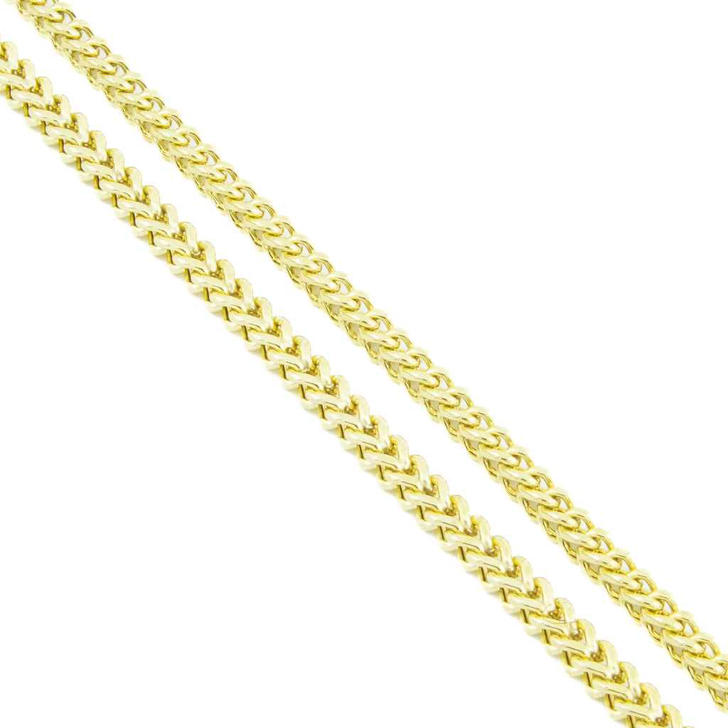 4mm Franco 27" Chain Necklace in 10K Yellow Gold - 28.7 Grams