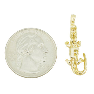 Gold Gators Pendant in 14K Yellow Gold - 2.6 Grams