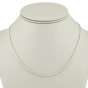 2mm Wide Snake Link 16" Chain in 14K White Gold - 10.6grams