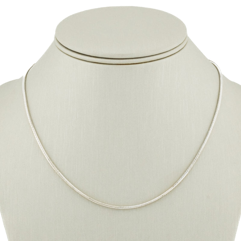 2mm Wide Snake Link 16" Chain in 14K White Gold - 10.6grams