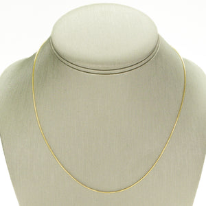 0.95mm Wide Snake Link 16" Chain in 14K Yellow Gold